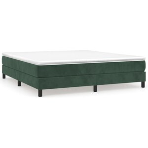 vidaXL Cadre de lit sans matelas vert foncé 160x200 cm velours