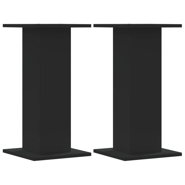 vidaXL Supports pour plantes 2 Pièces noir 30x30x60 cm bois d'ingénierie