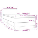 vidaXL Sommier à lattes de lit avec matelas et LED Gris foncé 90x190cm
