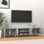 vidaXL Meuble TV sonoma gris 180x31 5x40 cm bois d'ingénierie