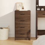 vidaXL Buffet en chêne brun 40x41x75 cm en bois d'ingénierie