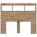vidaXL Tête de lit Chêne artisanal 120 x 17 x 102 cm Bois d'ingénierie
