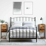 vidaXL Cabinet de chevet avec tiroir 2 Pièces Bois ancien 32 x 42 x 70 cm