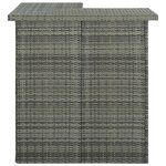 vidaXL Ensemble de bar de jardin 8 Pièces et coussins Résine tressée Gris
