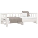 vidaXL Lit de jour avec lit gigogne blanc 90x190 cm bois de pin massif
