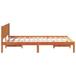 vidaXL Cadre de lit Marron 140 x 190 cm Bois de pin massif