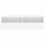 vidaXL Meuble TV mural blanc 100x30x30 cm bois d'ingénierie
