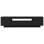 vidaXL Meuble TV avec lumières LED noir 160x35x40 cm