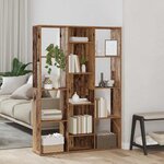 vidaXL Séparateur de pièce/bibliothèque vieux bois 100x24x140 cm