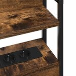 vidaXL Tête de lit avec étagère Chêne fumé 90 cm Bois d'ingénierie