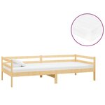 vidaXL Lit de repos avec matelas 90x200 cm Bois de pin massif