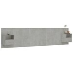 vidaXL Tête de lit avec armoires Gris béton Bois d'ingénierie