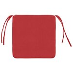 vidaXL Coussins de siège 4 Pièces Rouge 40 x 40 x 3 cm tissu