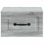 vidaXL Cabinet de chevet mural 2 pc Sonoma gris 34 5 x 33 x 20 cm