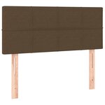 vidaXL Sommier à lattes de lit matelas et LED marron foncé 120x190 cm