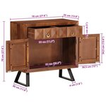 vidaXL Armoire à tiroirs marron miel 70x35x70 cm bois massif d'acacia