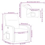 vidaXL Fauteuil de massage inclinable gris nuage tissu