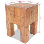 vidaXL Tabouret bois d'acajou massif