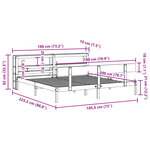 vidaXL Cadre de lit sans matelas blanc 180x200 cm bois massif de pin