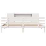 vidaXL Lit bibliothèque sans matelas blanc 200x200 cm bois pin massif
