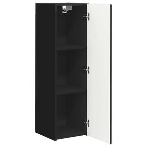 vidaXL Meuble TV mural 2 Pièces Noir 30 x 31 x 100 cm Bois d'ingénierie