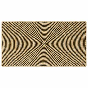 vidaXL Tapis Naturel et Noir 80 x 150 cm Jute