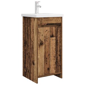 vidaXL Meuble de salle de bain avec évier Bois ancien