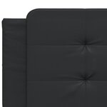 vidaXL Lit avec matelas noir 200x200 cm similicuir