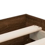 vidaXL Cadre de lit et tiroirs chêne marron 150x200 cm bois ingénierie