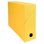 Boîte de classement carton toilé exacompta dos 9 cm assorties - lot de 5