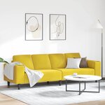 Ensemble de Canapés Jaune Velours