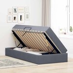vidaXL Lit avec rangement et matelas Gris foncé 90 x 190 cm Velours