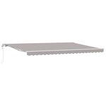 vidaXL Auvent rétractable électrique Gris clair 500 × 350 cm