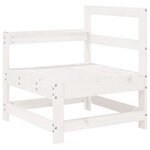 vidaXL Salon de jardin 8 Pièces blanc bois de pin massif