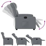 vidaXL Fauteuil inclinable Gris Similicuir