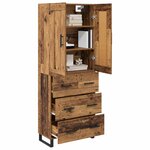 vidaXL Haut Armoire Bois ancien 69 5 x 34 x 180 cm Bois d'ingénierie
