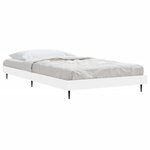 vidaXL Cadre de lit sans matelas blanc 90x200 cm bois d'ingénierie