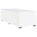 vidaXL Cadre de lit avec matelas Blanc 100 x 200 cm tissu