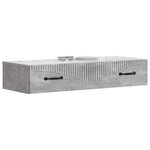 vidaXL Table d'appoint murale 87 5 x 34 5 x 17 cm Bois d'ingénierie