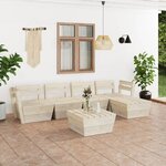 vidaXL Salon de jardin palette 6 Pièces Bois d'épicéa imprégné