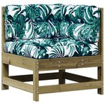 vidaXL Salon de jardin 5 Pièces avec coussins bois de pin imprégné