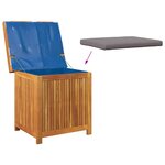 vidaXL Boîte à coussins d'extérieur 60x50x61 cm bois massif d'acacia