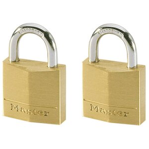 Master lock cadenas 2 pcs laiton massif 30 mm 130eurt