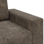 vidaXL Fauteuil avec coussin Gris foncé Faux cuir