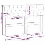 vidaXL Tête de lit capitonnée Taupe 120 cm Pin massif