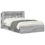 vidaXL Cabinet de Tête de Lit Sonoma gris Bois d’ingénierie