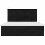 VidaXL Cadre de lit ottoman avec matelas noir 180x200cm velours