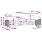 vidaXL Ensemble de canapés d'extérieur 6 pc Naturel et gris clair