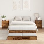 vidaXL Cadre de lit de rangement en bois ancien 120x190 cm