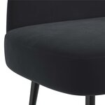 vidaXL Banc rembourré avec dossier Noir 110 x 60 x 76 cm Velours